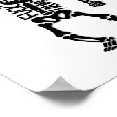 FDTトランプおもしろいアンチトランプ骨格 ポスター (角)