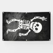 FDTトランプおもしろいアンチトランプ骨格 横断幕 (横)