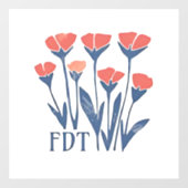 FDTフローラリース微妙なフェミニンBohoアンチトランプ ウィンドウサイン (シート)