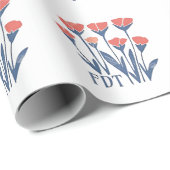 FDTフローラリース微妙なフェミニンBohoアンチトランプ ラッピングペーパー (ロールコーナー)