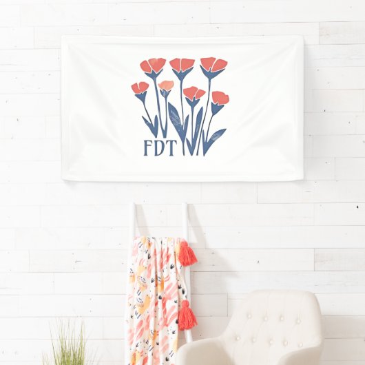 FDTフローラリース微妙なフェミニンBohoアンチトランプ 横断幕 (インサイチュ)