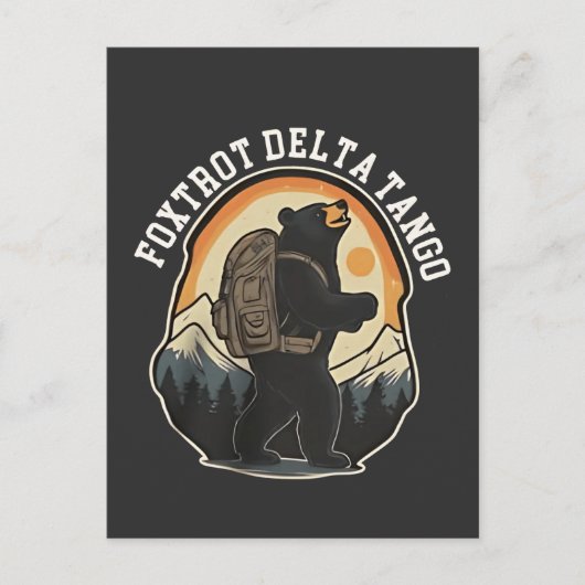 FDTレジストベアーフォックストロットデルタゴン インビテーションポストカード (正面)