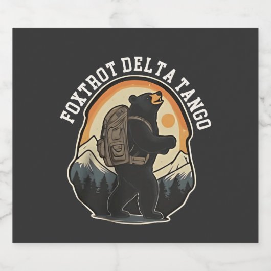 FDTレジストベアーフォックストロットデルタゴン スパークリングワインラベル (シングルラベル)