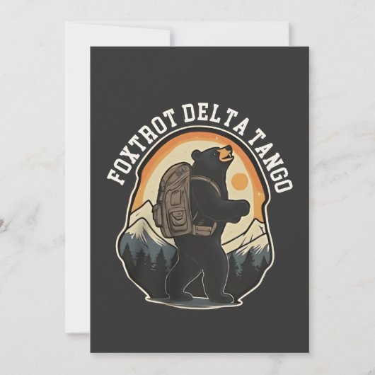 FDTレジストベアーフォックストロットデルタゴン 案内状 (正面)