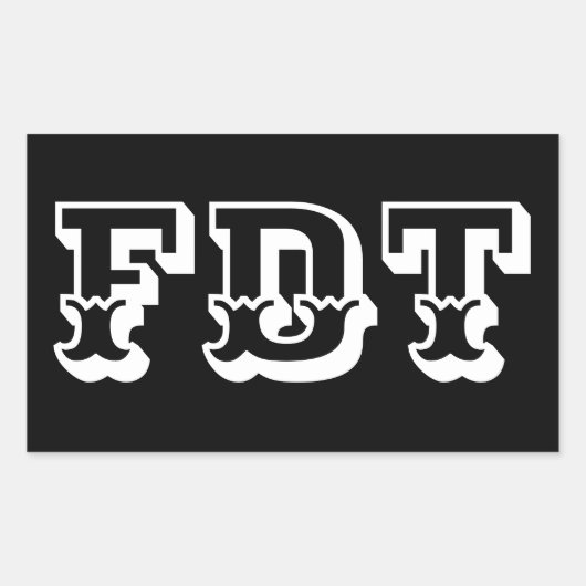 FDT 長方形シール (正面)