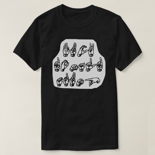 FDT ASL、アメリカの手話、アンチトランプfck do Tシャツ (デザイン正面)