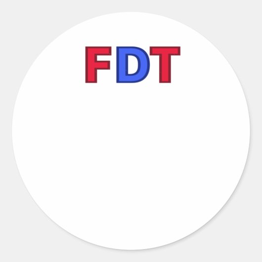 Fdt - Donald Trump Sticker用 ラウンドシール (正面)