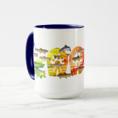 FeΩΩaticブラウン・トラウトのコーヒー・マグ マグカップ (正面左)