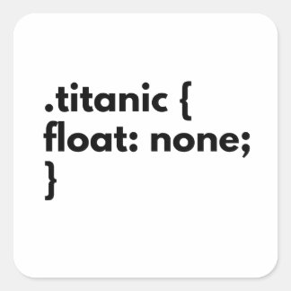 feデベロッパおもしろいー用にフロートしないcssジョークtitanic スクエアシール