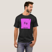 Fe – フェミニストおもしろい化学要素シンボルティー tシャツ (正面フル)