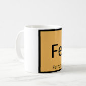 Fe - フェレット 化学周期表エレメント コーヒーマグカップ (正面左)