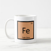 Fe - フォアグラ化学元素記号表 コーヒーマグカップ (左)