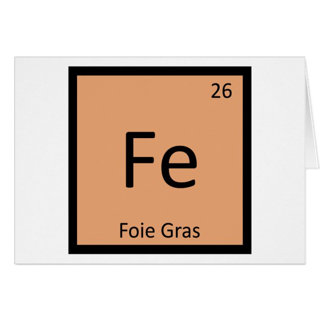 Fe - フォアグラ化学元素記号 (正面横)