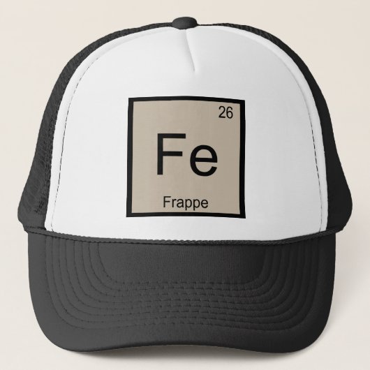 Fe - フラペ化学元素記号 キャップ (正面)