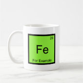 Fe – 例おもしろいえばChemistry Element Symbol T コーヒーマグカップ (左)