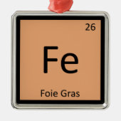 Fe - Foie Gras Chemistry周期表記号 メタルオーナメント (正面)