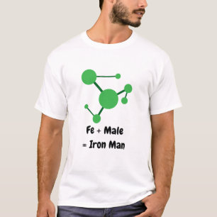 Fe + MaleはIron Man Greenに等しい Tシャツ