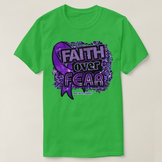 Feaに対するクローンと大腸炎認識度リボンの信仰 Tシャツ (デザイン正面)