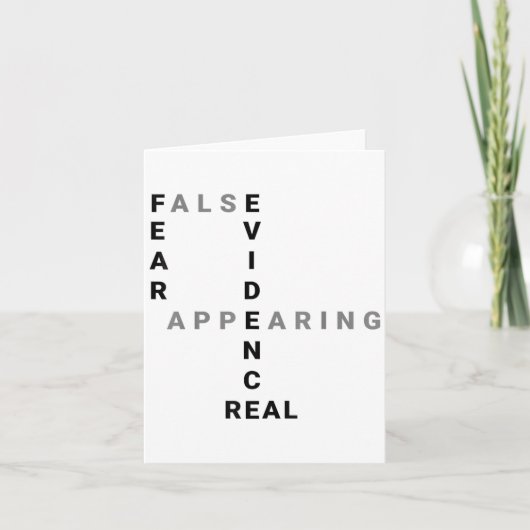 Fear False Evidence Appearing Real Motivational カード (正面)