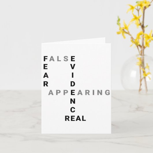 Fear False Evidence Appearing Real Motivational  カード (黄色い花)