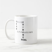 Fear False Evidence Appearing Real Motivational  コーヒーマグカップ (左)