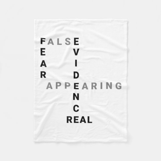 Fear False Evidence Appearing Real Motivational  フリースブランケット (正面)