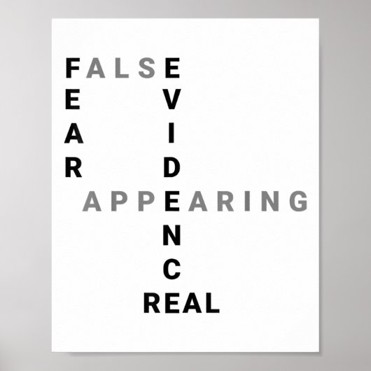 Fear False Evidence Appearing Real Motivational  ポスター (正面)