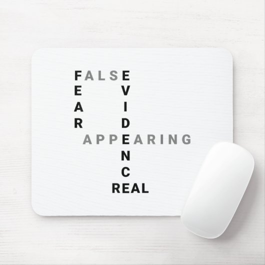 Fear False Evidence Appearing Real Motivational  マウスパッド (マウス)