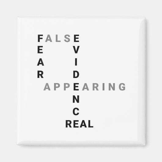 Fear False Evidence Appearing Real Motivational  マグネット (正面)