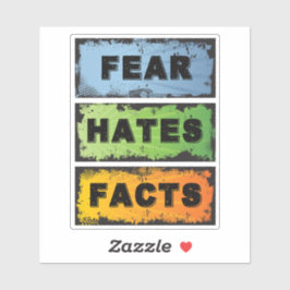 Fear Hates Facts | 12 Step Recovery Slogan シール