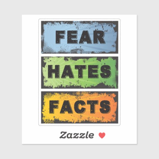 Fear Hates Facts | 12 Step Recovery Slogan シール (シート)