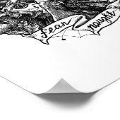 FEAR NAUGHT：ギニアのタトゥーアート（白い背景） ポスター (角)