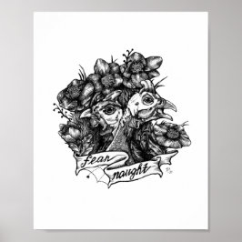 FEAR NAUGHT：ギニアのタトゥーアート（白い背景） ポスター