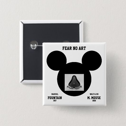 Fear No Art™ボタン 缶バッジ (正面&裏面)