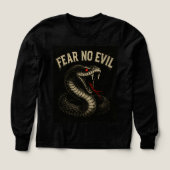FEAR NO EVIL - Harvative Black Cobra Snake Graphic (デザイン正面)