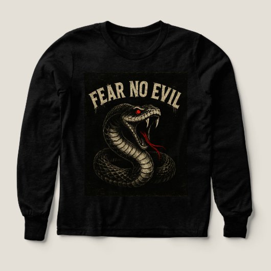 FEAR NO EVIL - Harvative Black Cobra Snake Graphic (デザイン正面)