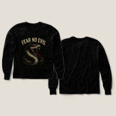 FEAR NO EVIL - Harvative Black Cobra Snake Graphic (デザイン 正面＆背面)
