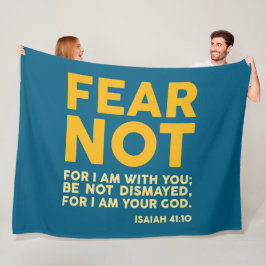 Fear not, for I am with you フリースブランケット