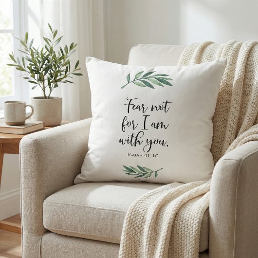 Fear not for I am with you from Isaiah 41:10 クッション