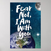 FEAR NOT - Hope God Jesus - Isaiah 41:10 -宇宙 ポスター (正面)