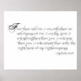 Fear Not - Isaiah 41:10タイポグラフィポスター ポスター
