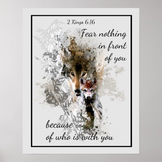 Fear Nothing in front of you Inspirational Quote ポスター (正面)