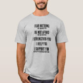Fear Nothing Isaiah 41:10  Tシャツ (正面)