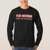 FEAR NOTHING WORK FOR EVERYTHING Motivating Bold Tシャツ (正面)