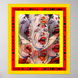FEAR OF CLOWNS ~ PARANOIA ~ COULROPHOBIA POSTER! ポスター