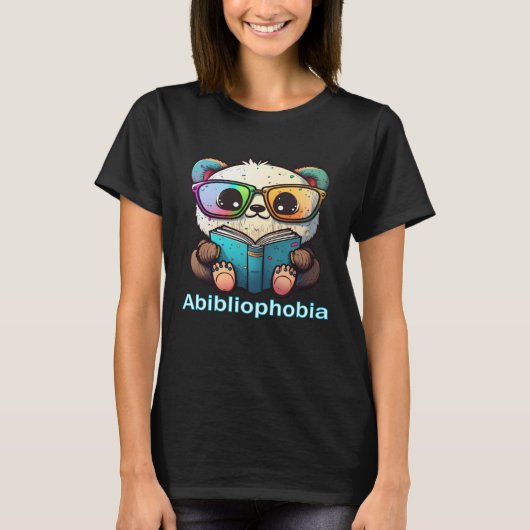Fear of Running Out of Books to Read Abibliophobia Tシャツ (正面)