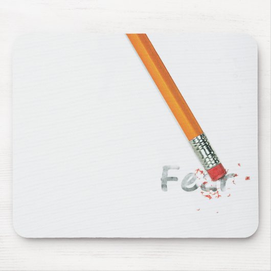 Fear Text with Pencil Eraser  マウスパッド (正面)