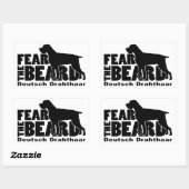 Fear the Beard - Deutsch Drahtaarギア 長方形シール (シート)