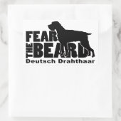 Fear the Beard - Deutsch Drahtaarギア 長方形シール (バッグ)