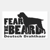 Fear the Beard - Deutsch Drahtaarギア 長方形シール (正面)